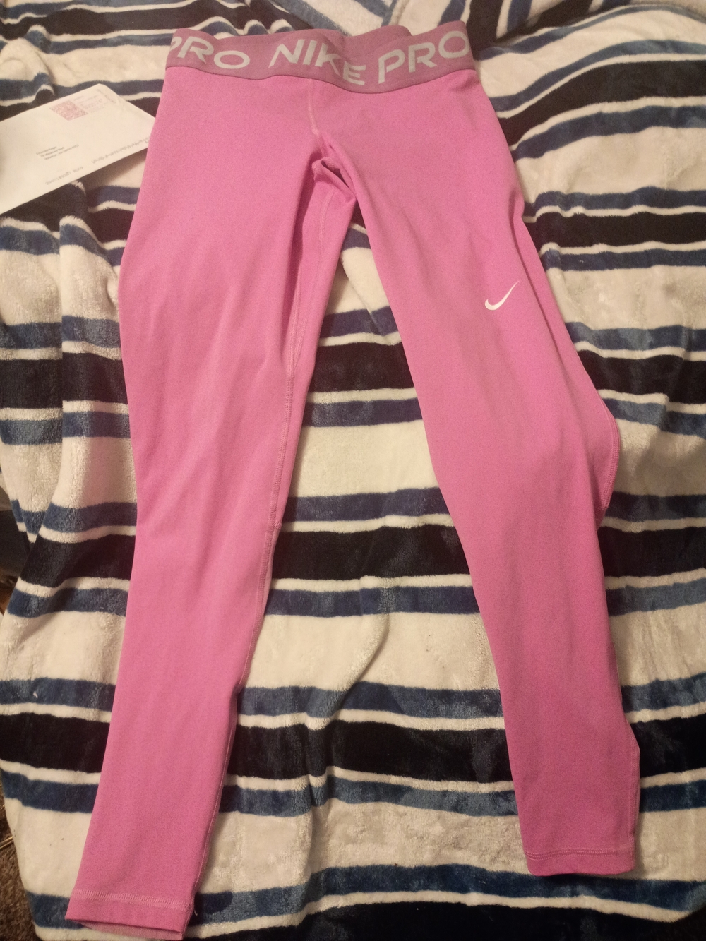 Nike Pro Girls' Pink Athletic Leggings